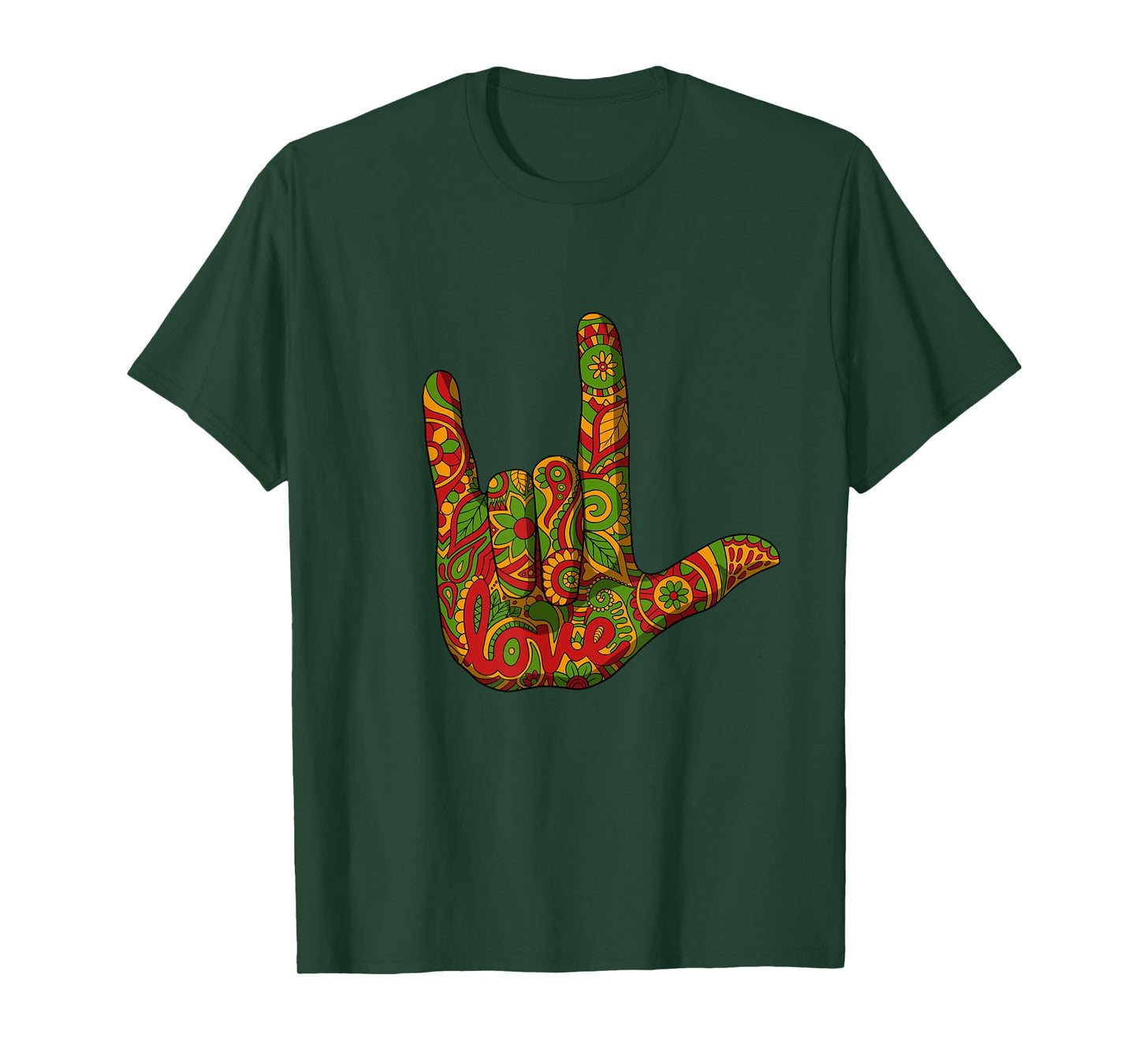 I Love You ASL Black History Month BLM Deaf African American T-Shirt