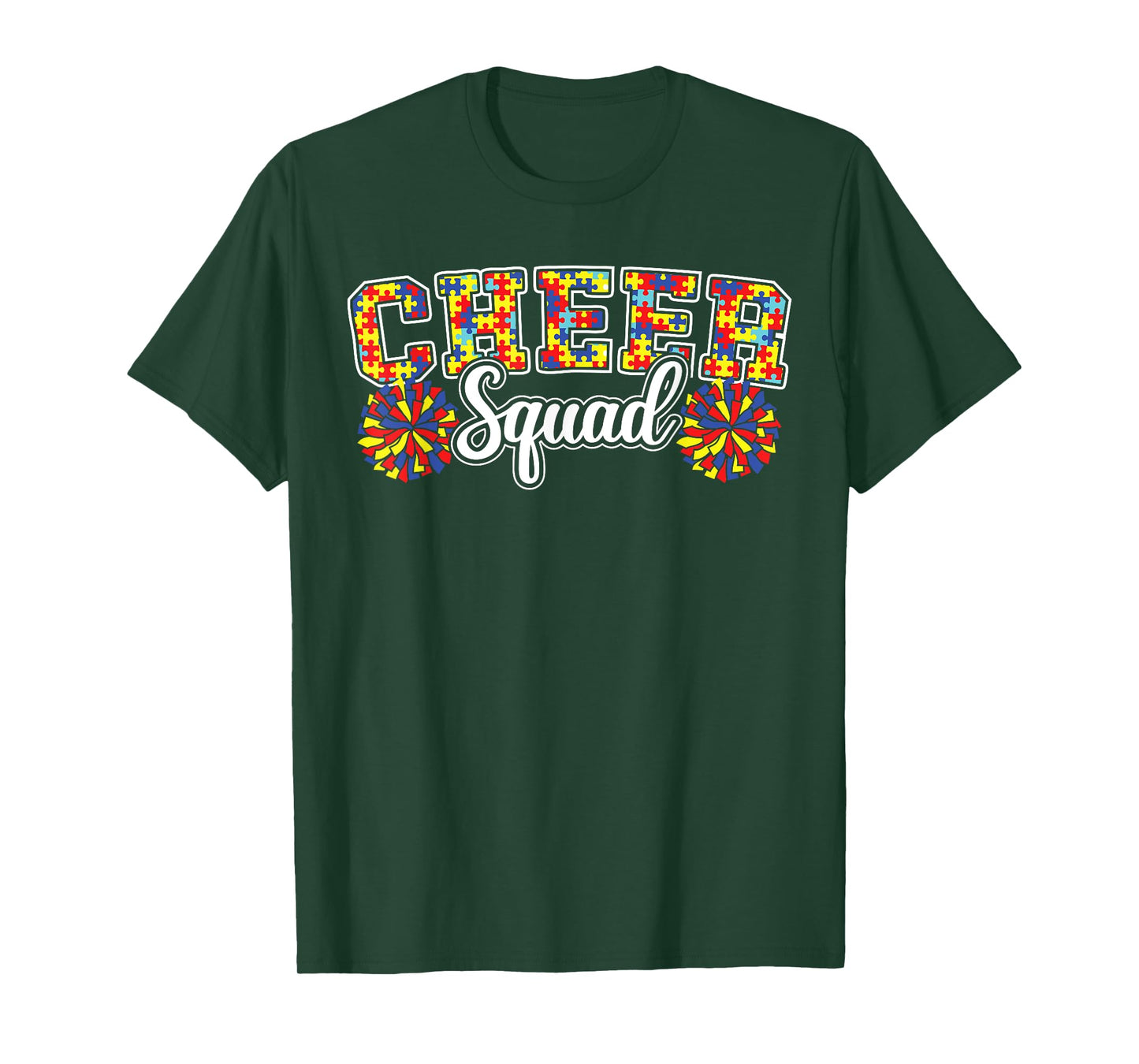 Cheer Squad Sport Autism Awareness Cheerleader Cheerleading T-Shirt