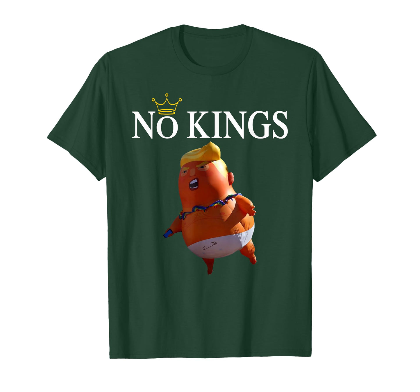 No Kings Patriotic US Flag Funny Not King T-Shirt