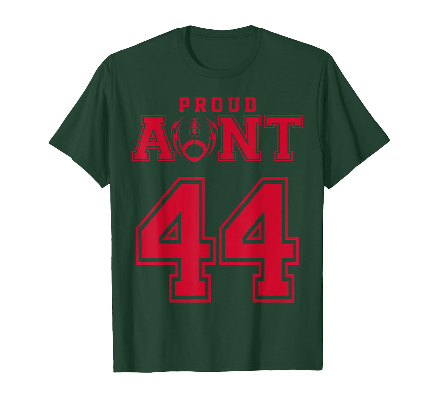 Custom Proud Football Aunt Number 44 R Personalized T-Shirt