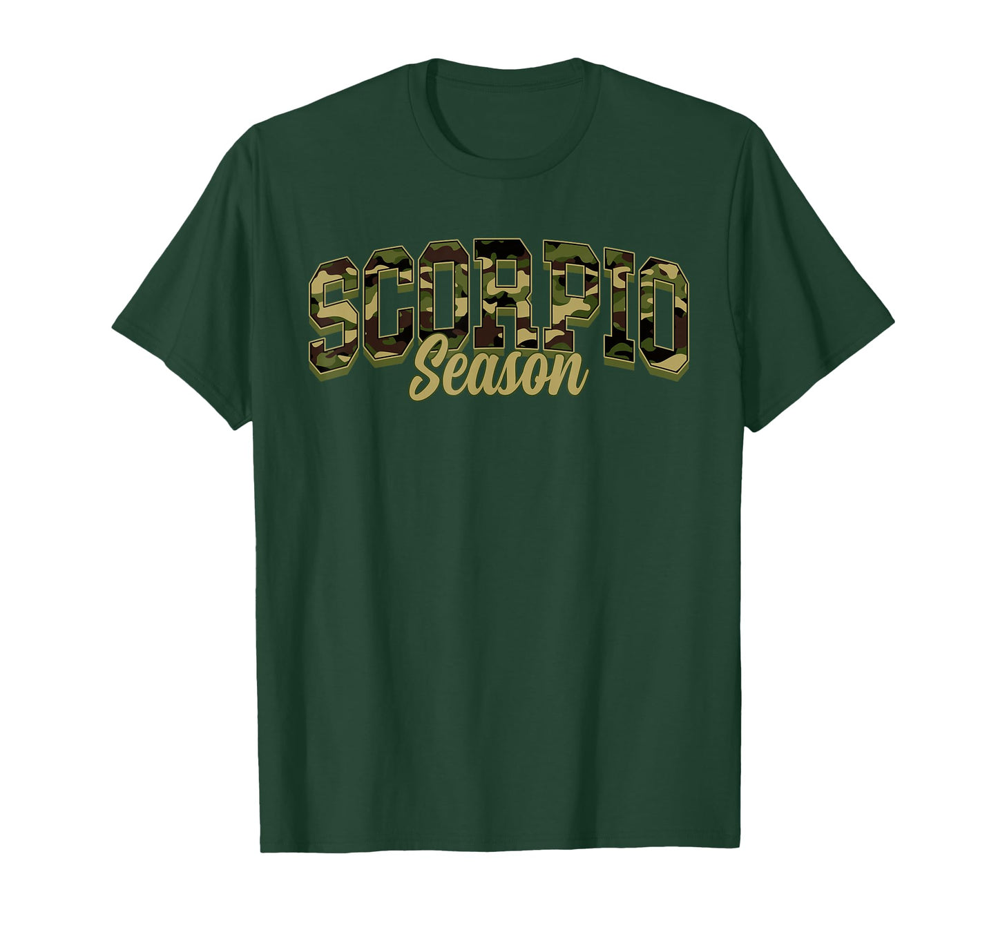 Scorpio Season Camo Camouflage Birthday Zodiac T-Shirt
