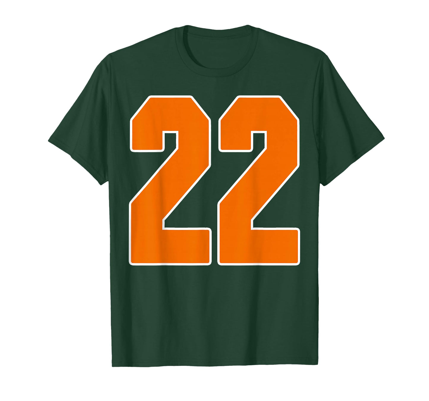 Orange Sports Number 22 Jersey Uniform Player Fan T-Shirt