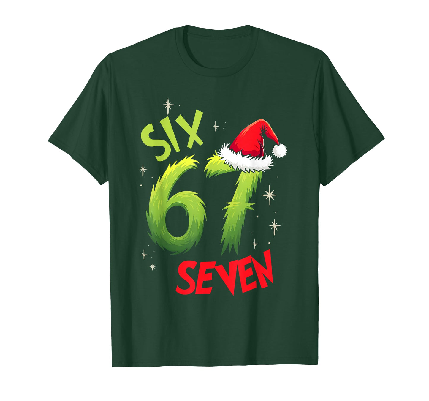 Six Seven 6 7 Gen Z Alpha Meme Slang Merry Christmas Holiday T-Shirt