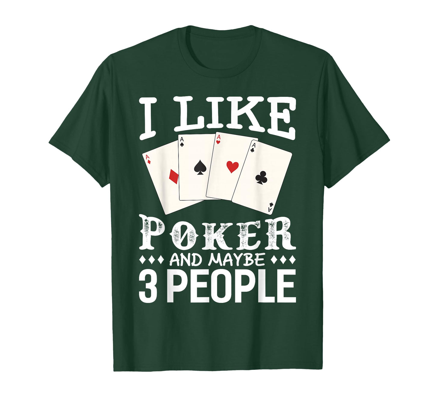 Poker Game Gift Tees Unisex Poker T-Shirt Black Small Crew Neck Short Sleeve Letter Print Modern Poker Humor Gift