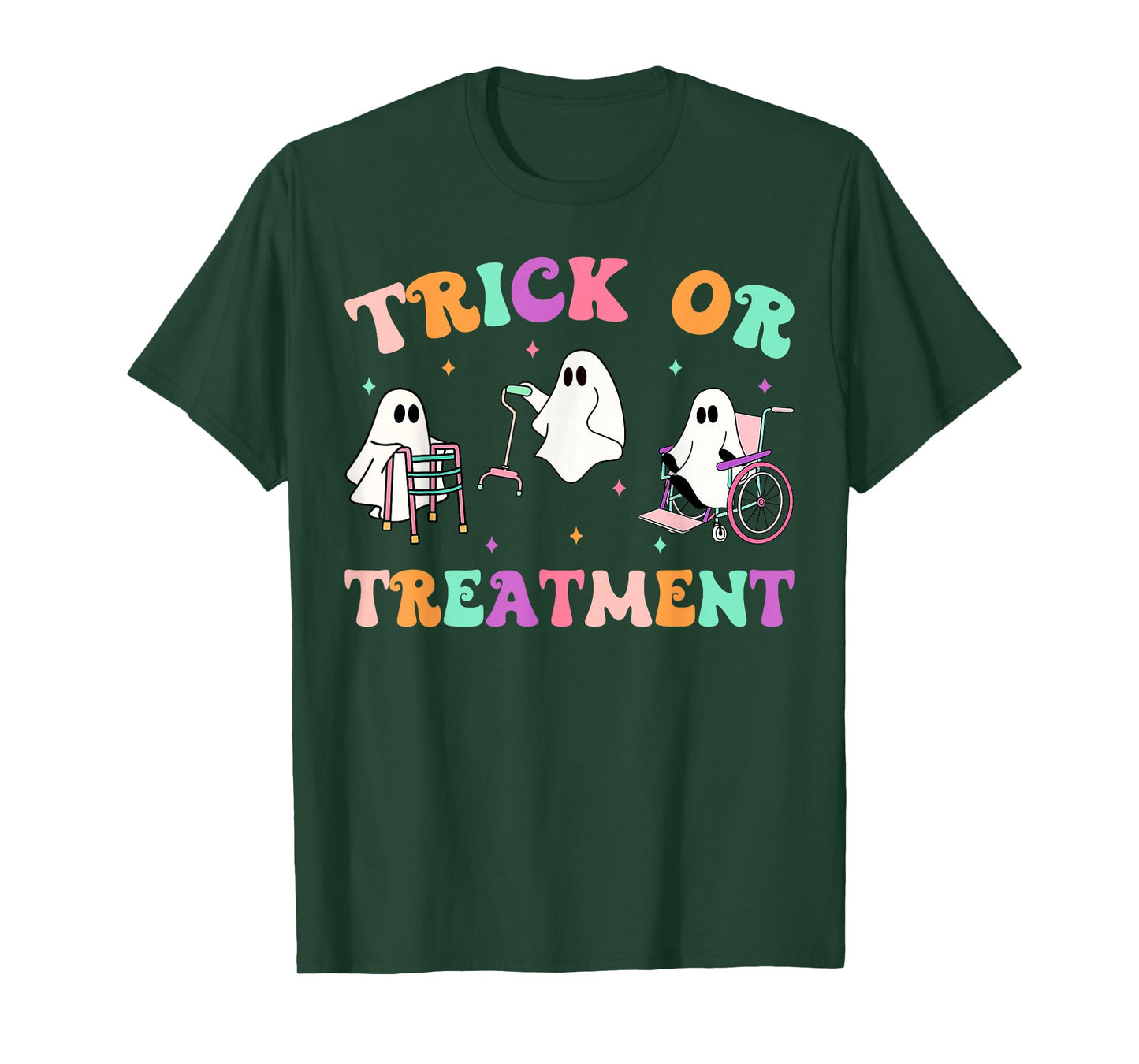 Trick Or Treatment PT Physical Therapy Ghost Halloween T-Shirt