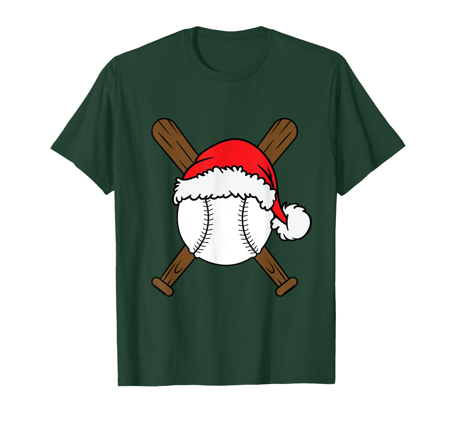 Christmas Baseball Player Santa Sports Design For Men Boys T-Shirt