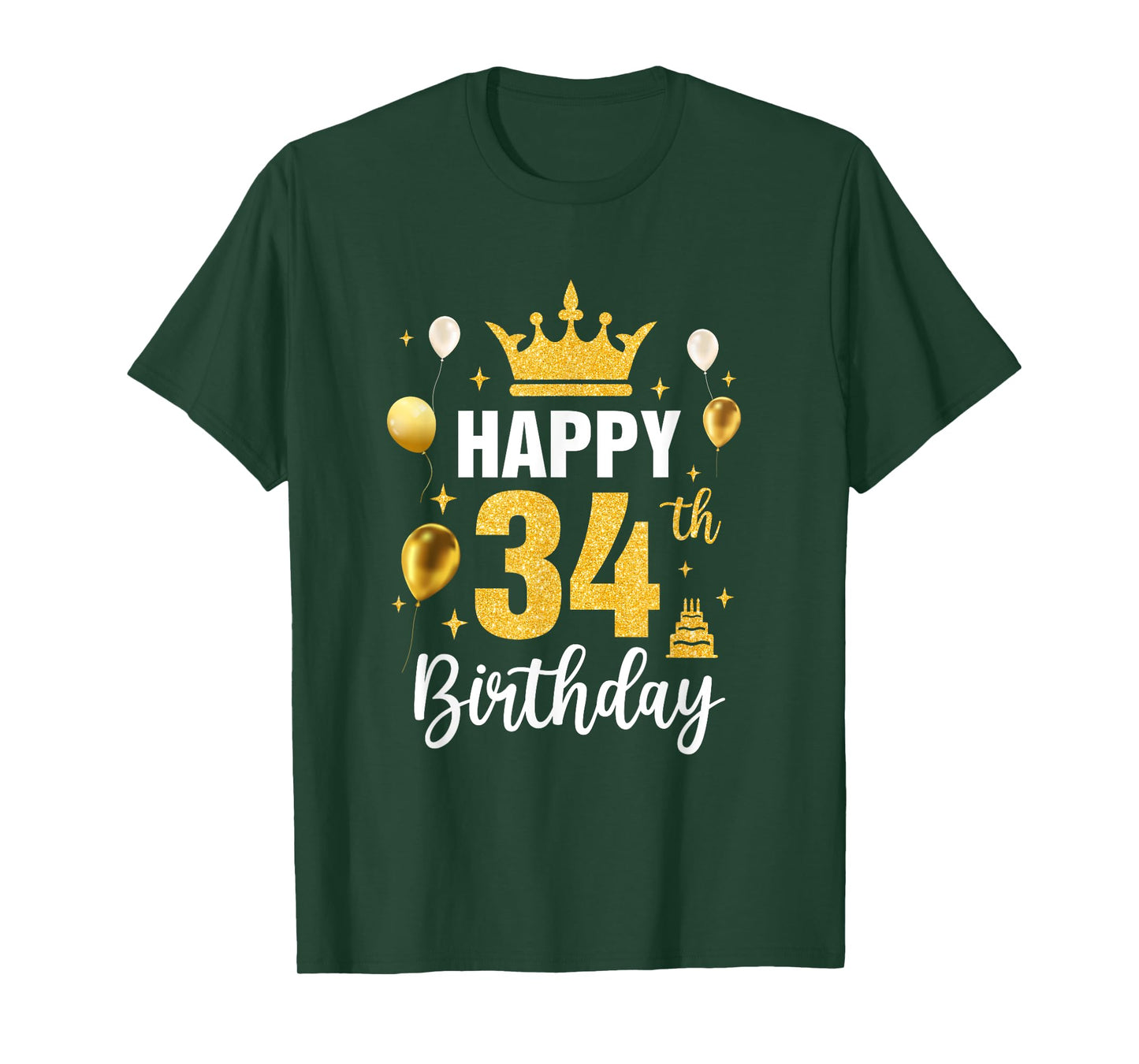 Happy 34Th Birthday Idea For 34 Years Old Man And Woman T-Shirt