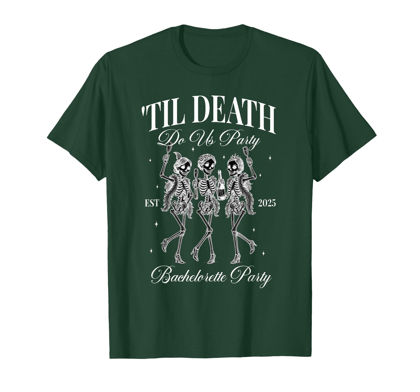 Til Death Do Us Party Retro Halloween Bachelorette Matching T-Shirt
