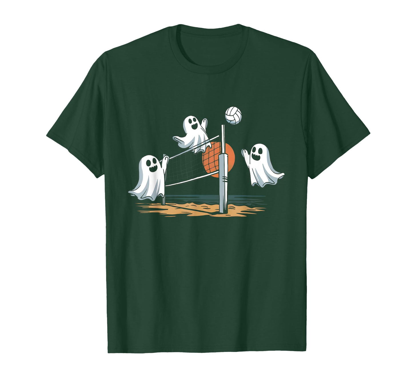 Funny Volleyball Halloween Ghost-Volleyball Sports Lovers T-Shirt