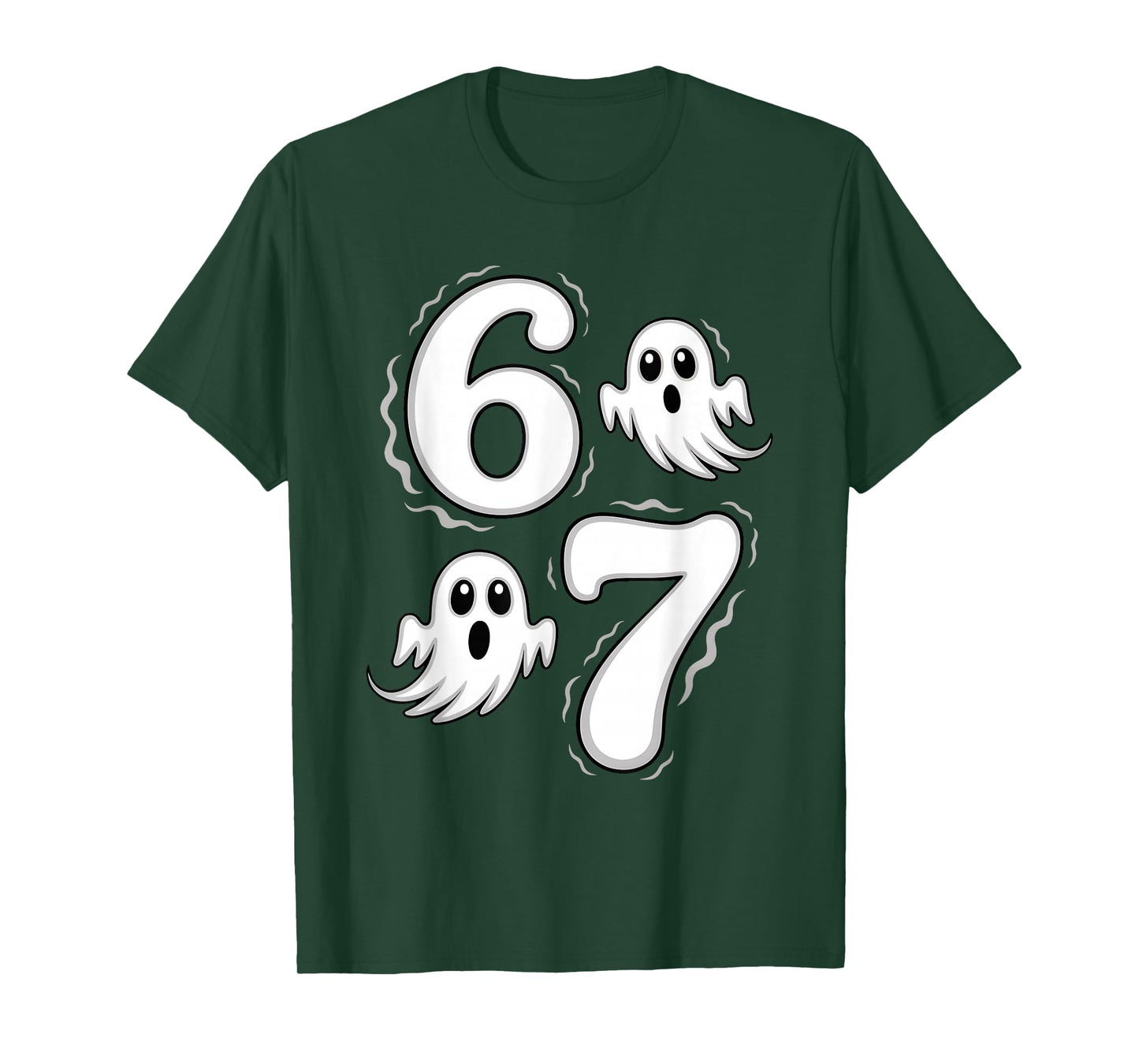 67 Meme Six Seven 6 7 Halloween Ghost Funny Brainrot T-Shirt