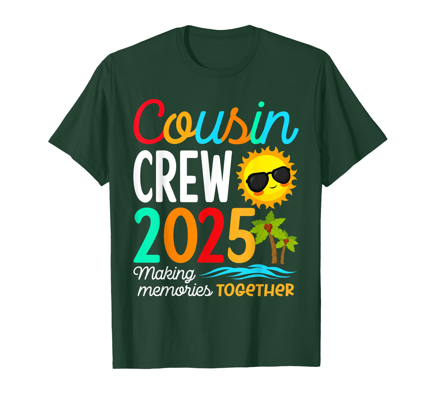 Cousin Crew 2025 Summer Vacation Beach Family Trip Matching T-Shirt