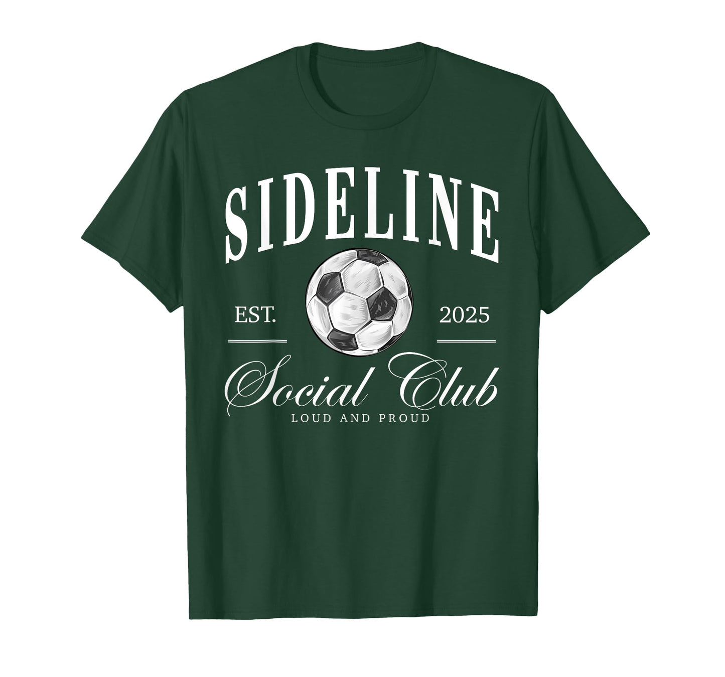 Women Sideline Social Club Soccer Mom Game Day Mothers Day T-Shirt