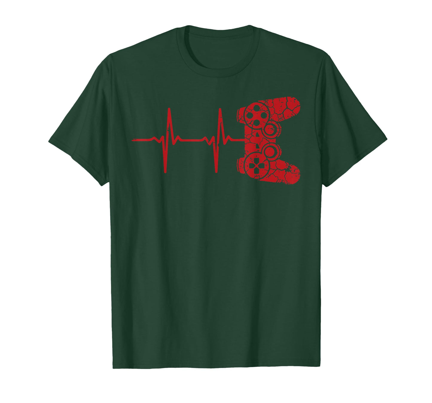 Gaming Controller Heartbeat Funny Video Gamer Men Boys Kids T-Shirt