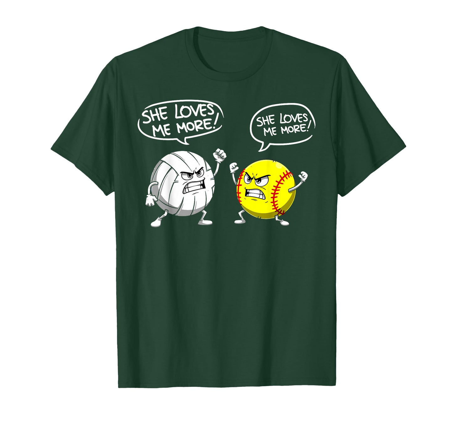 Funny Softball and Volleyball Girl Player Balls Joke Tee T-Shirt