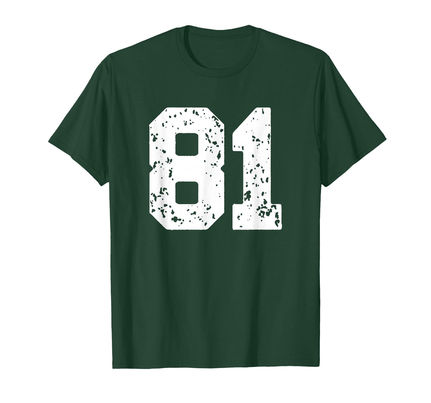 Number 81 White Best Classic College Style Birthday Funny T-Shirt