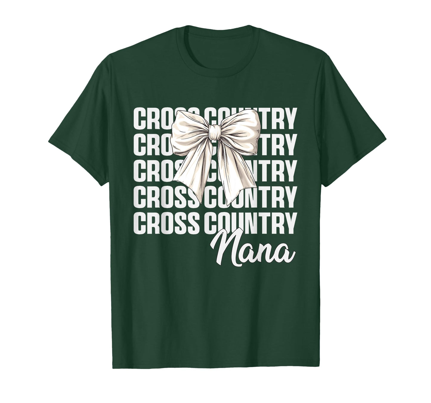 Cross Country Nana Running XC Stylish Sport Grandma Game Day T-Shirt