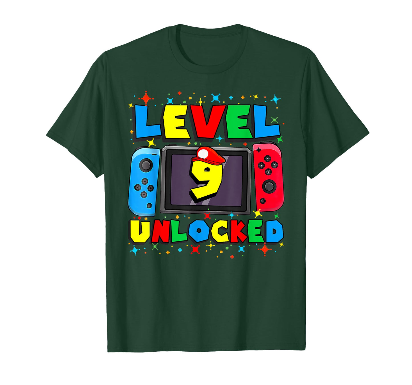 Level 9 Unlocked Gamer 9th Birthday Gift Video Game Boys T-Shirt
