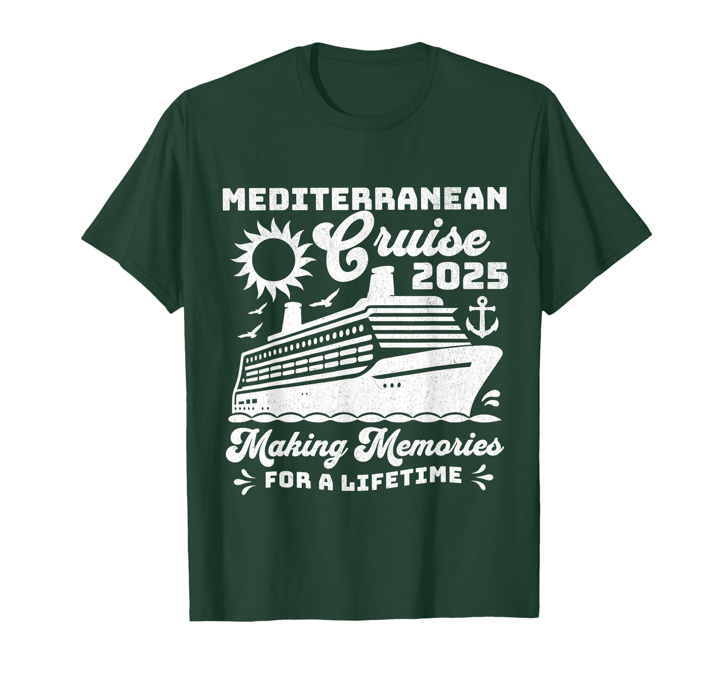 Mediterranean Cruise 2025 Matching Family Group Vacation T-Shirt