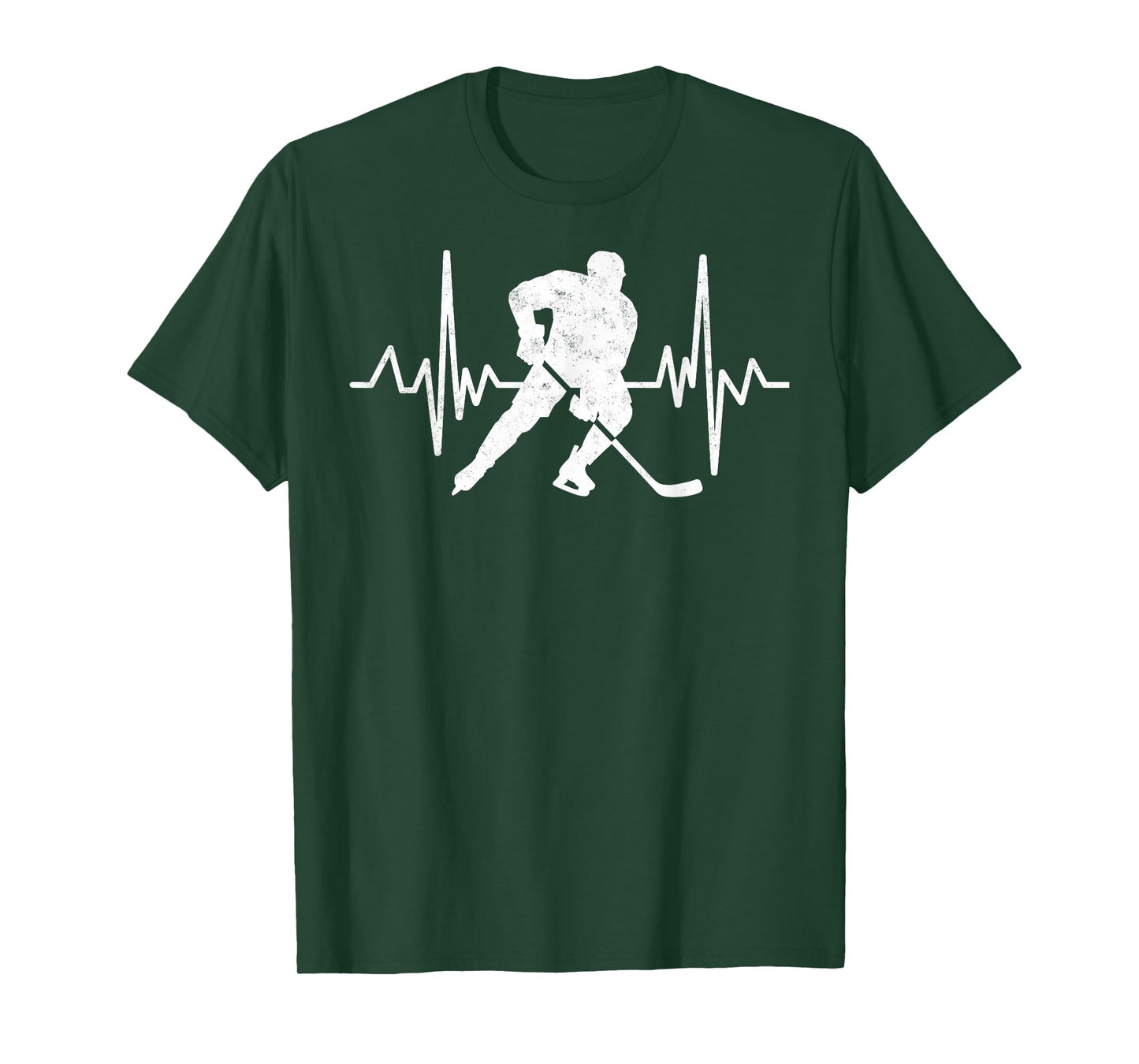 Funny Ice Hockey Player Goalie Heartbeat Hockey Fan Tee T-Shirt