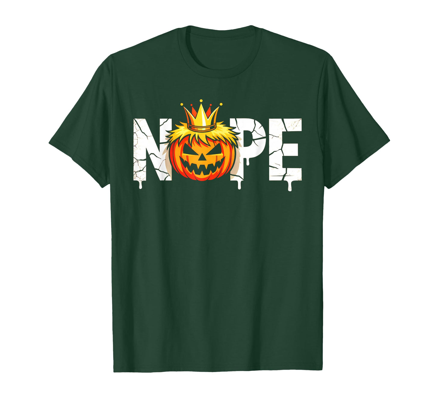 Funny No Kings Halloween 2025 Distressed USA Flag T-Shirt