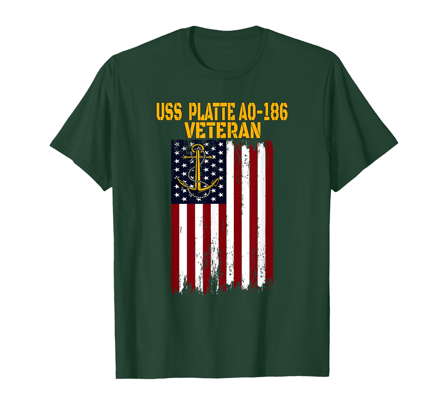 USS Platte AO-186 Replenishment Oiler & Cargo Ship Veterans T-Shirt