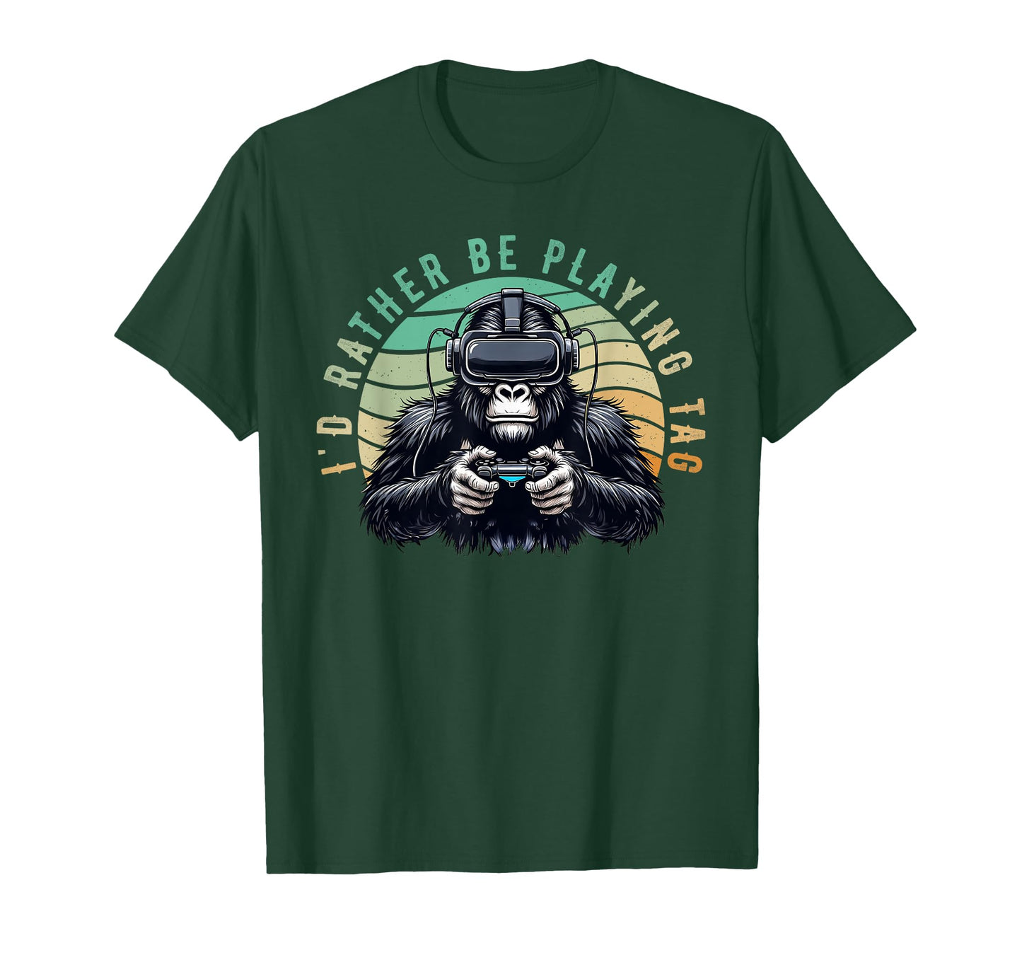 I'd Rather Be Playing Tag Monke Tag VR Monke Gamer T-Shirt