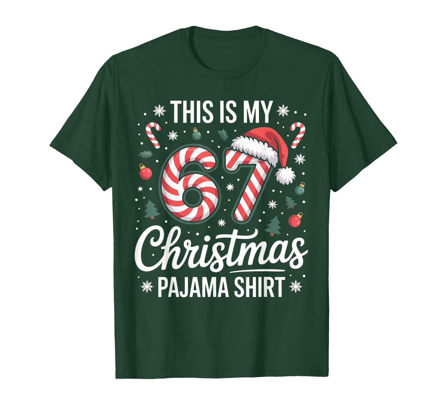 This My 67 Christmas Pajama 67 Meme Gen Alpha Boys Girls T-Shirt