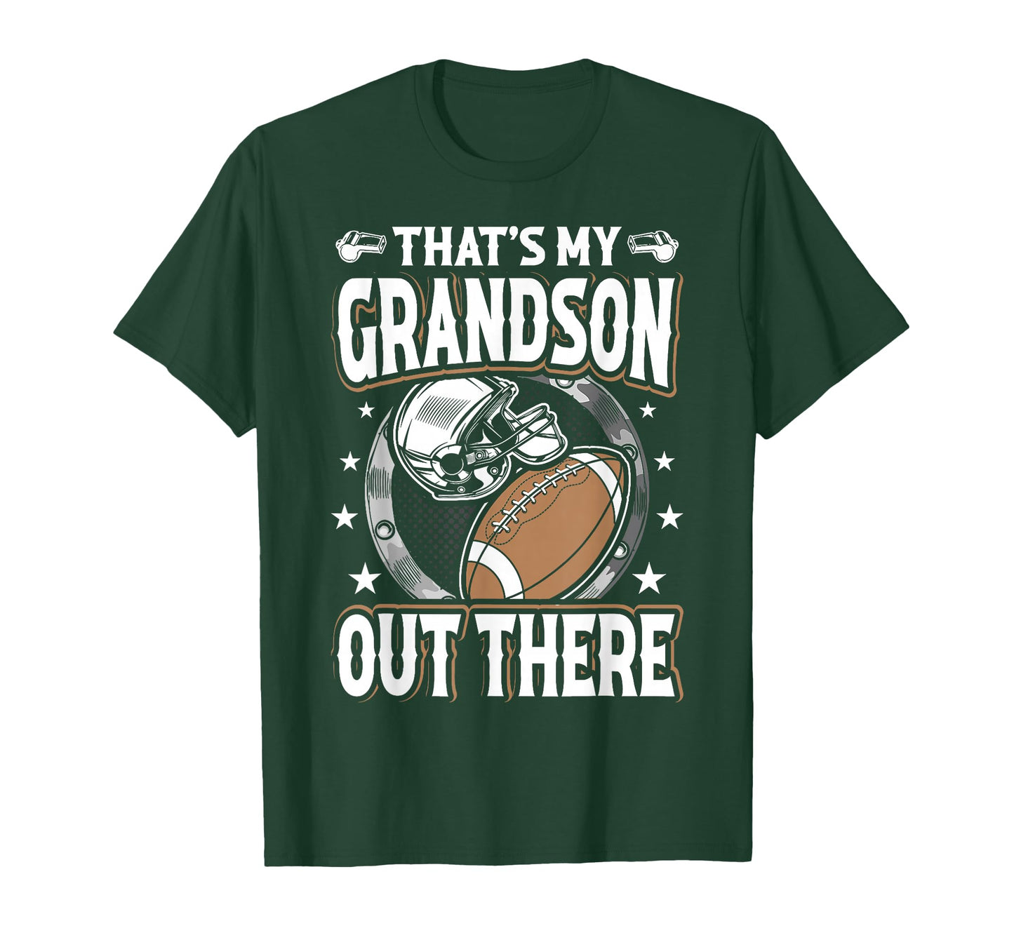 That's My Grandson Out There Funny Football Grandma Grandpa T-Shirt