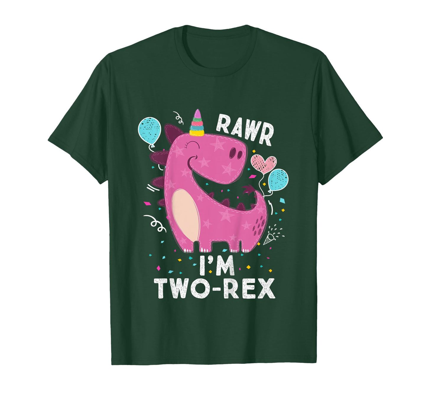Rawr I'm Two-Rex 2nd Birthday Gifts 2 Year Old Dinosaur T-Shirt