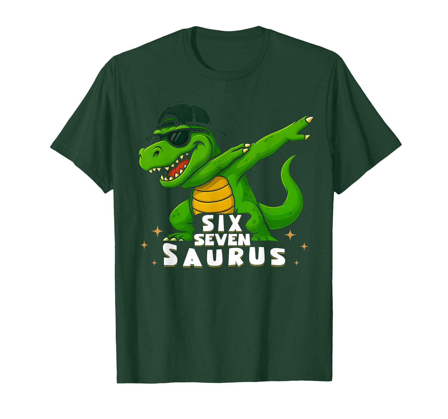 Funny 67 T Rex Dinosaur Six Seven Numbers Boys Kids Dabbing T-Shirt