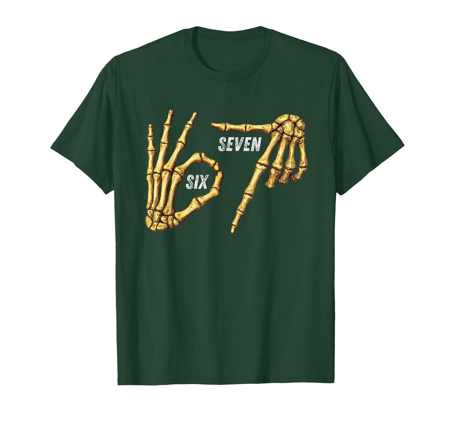 67 Skeleton Hands Six Seven Gen Alpha Halloween Meme T-Shirt