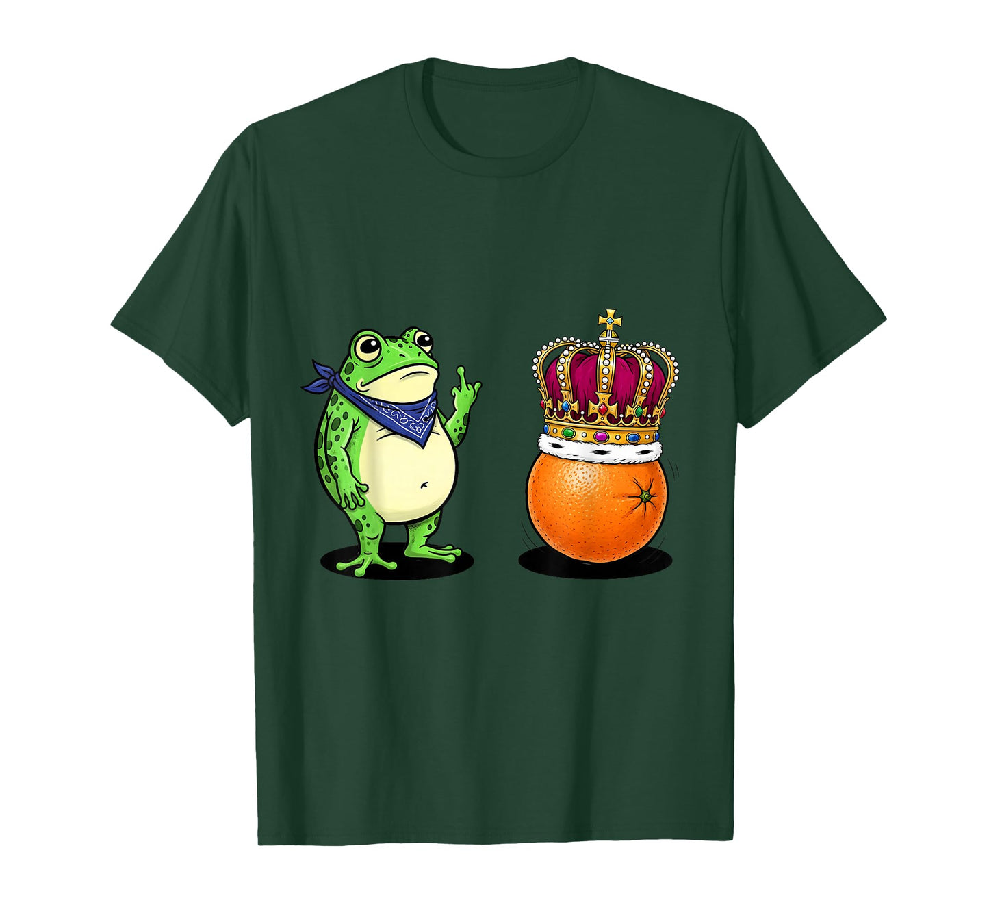 Frog Against Fascism No Kings in Portland Frog Finger T-Shirt