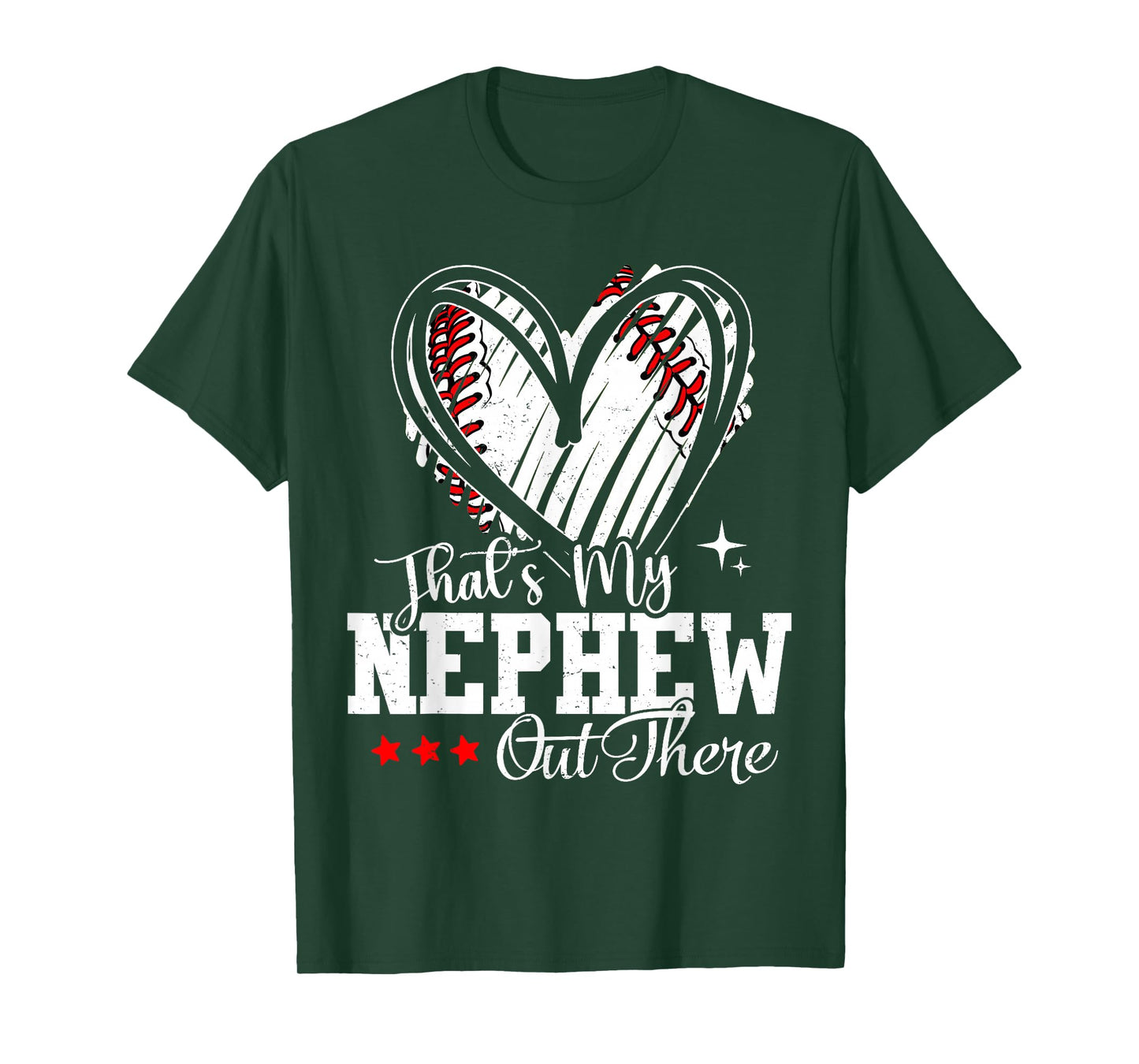 That's My Nephew Out There Baseball Aunt Heart T-Shirt
