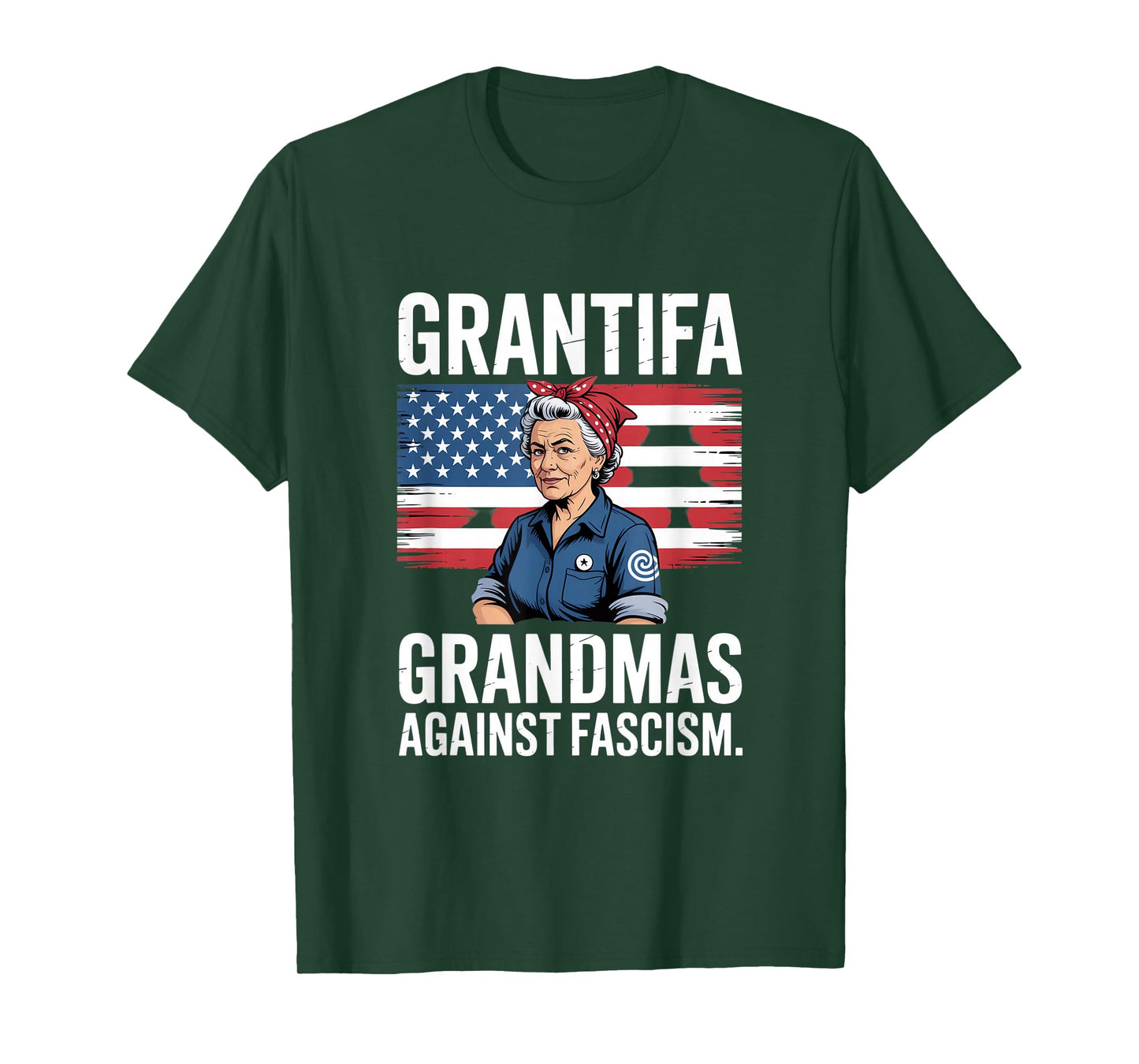 Grantifa Grandmas Against Fascism Flag Resist No Kings T-Shirt