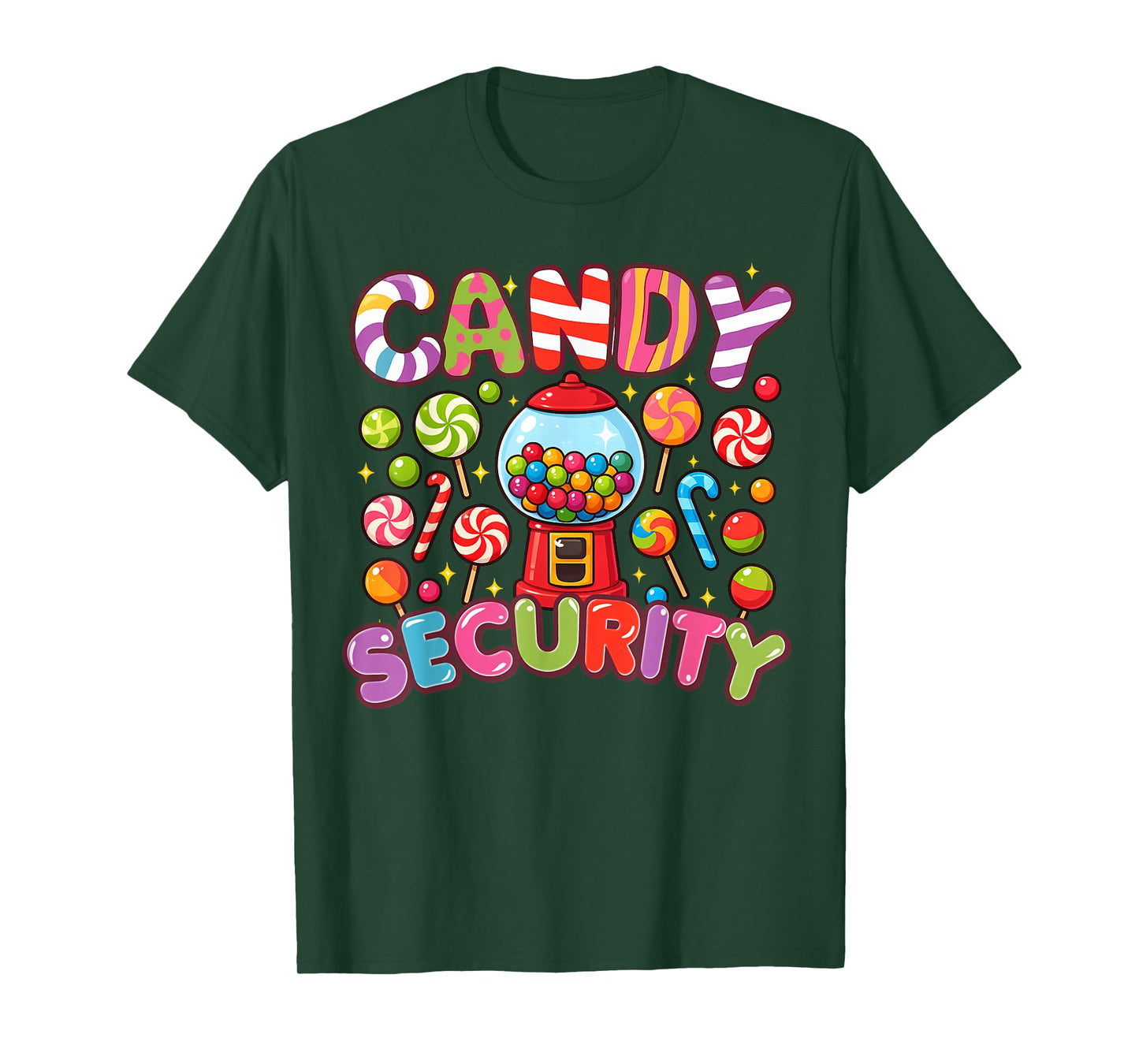 Candy Land Costume Women Candy Crew Funny Candy Security T-Shirt