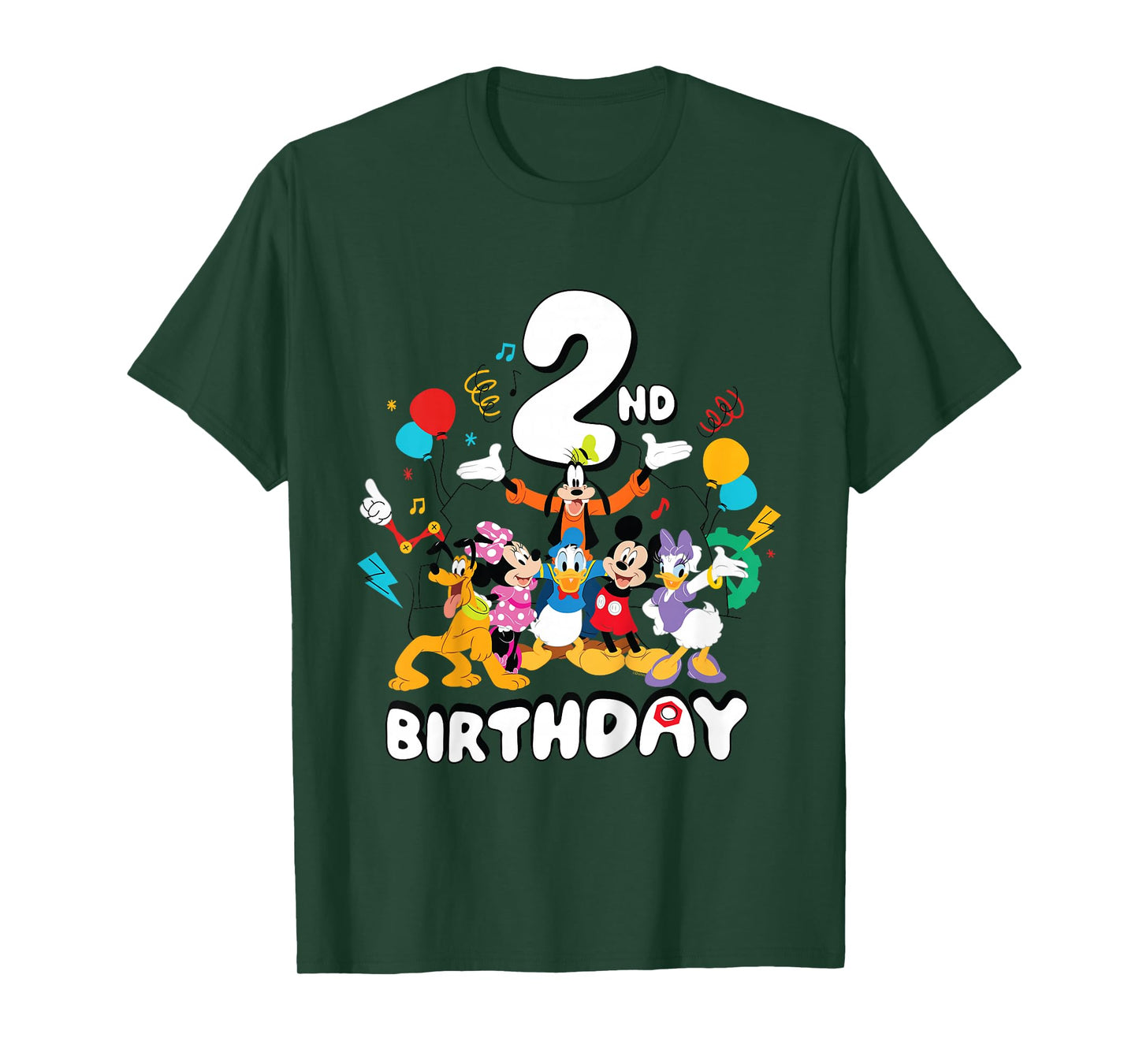 Disney Jr. Mickey & Friends Second 2nd Birthday Party Gift T-Shirt