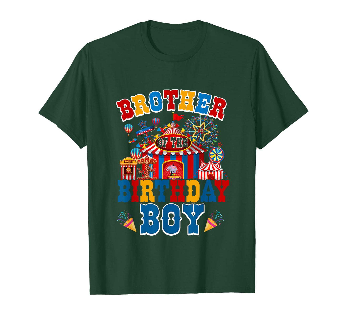 Brother of The Birthday for Boy Circus Carnival Theme Party T-Shirt