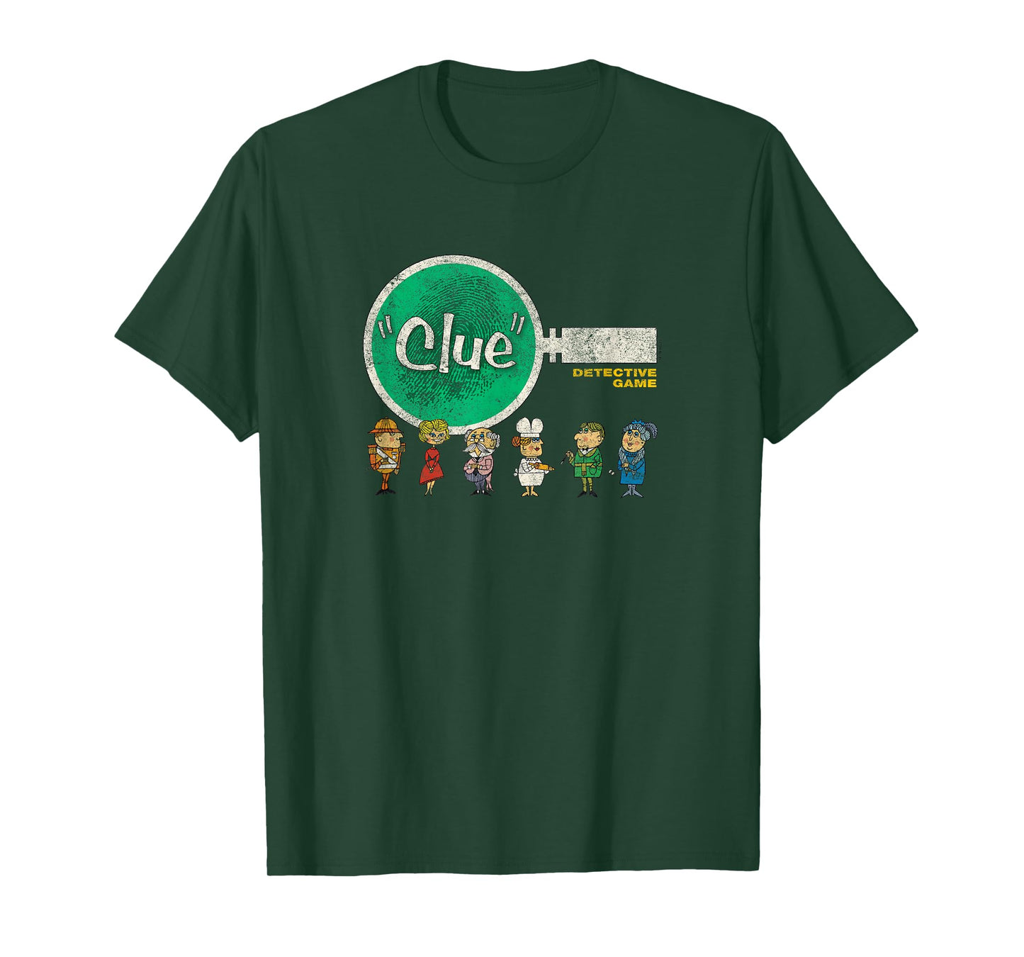 Clue Characters Retro Magnifying Glass Logo T-Shirt