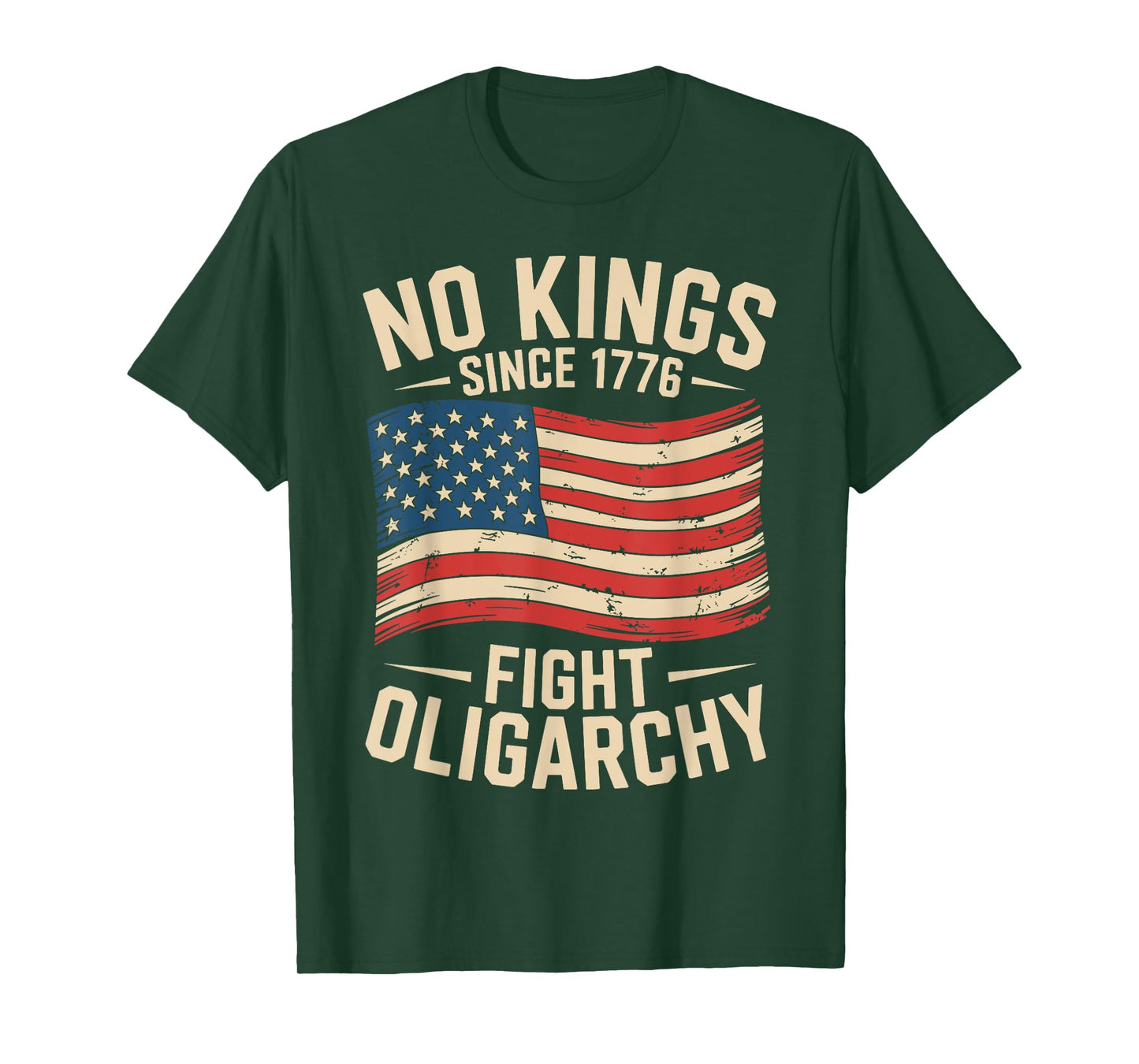 No Kings Since 1776 Fight Oligarchy T-Shirt