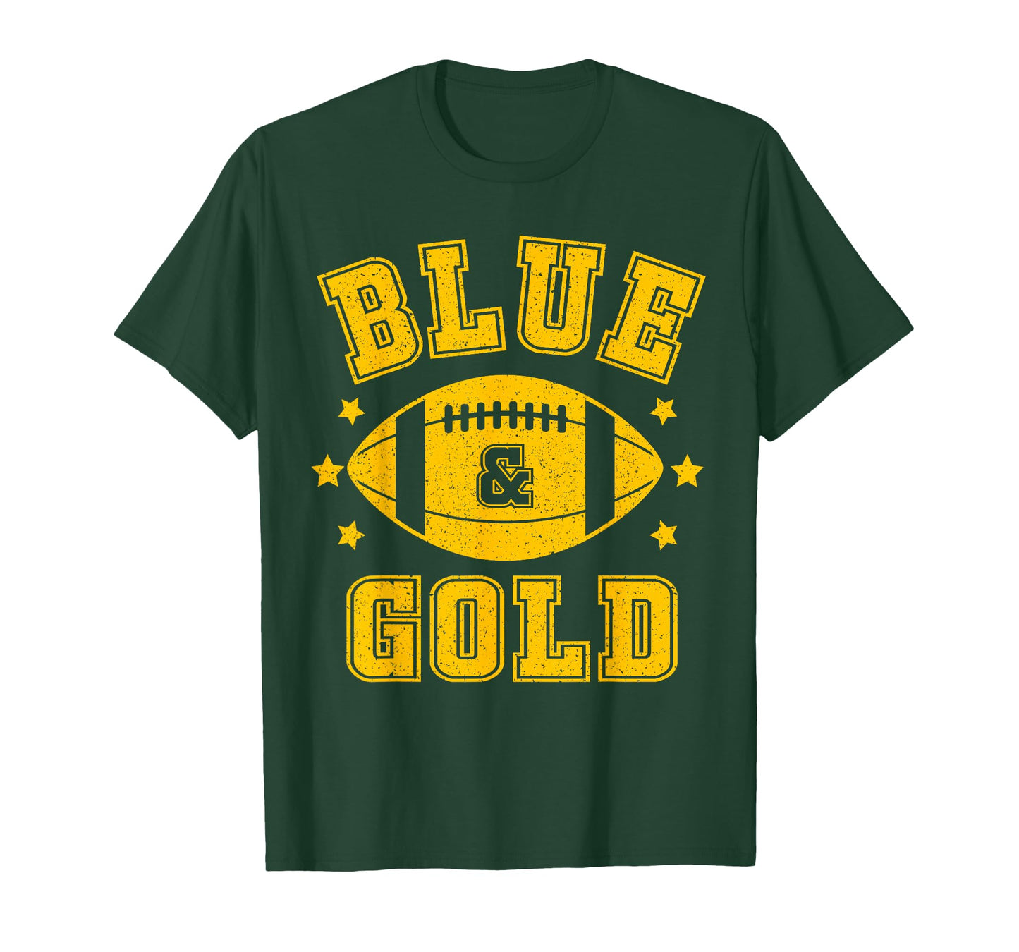 On Gameday Football We Wear Blue And Gold School Spirit T-Shirt