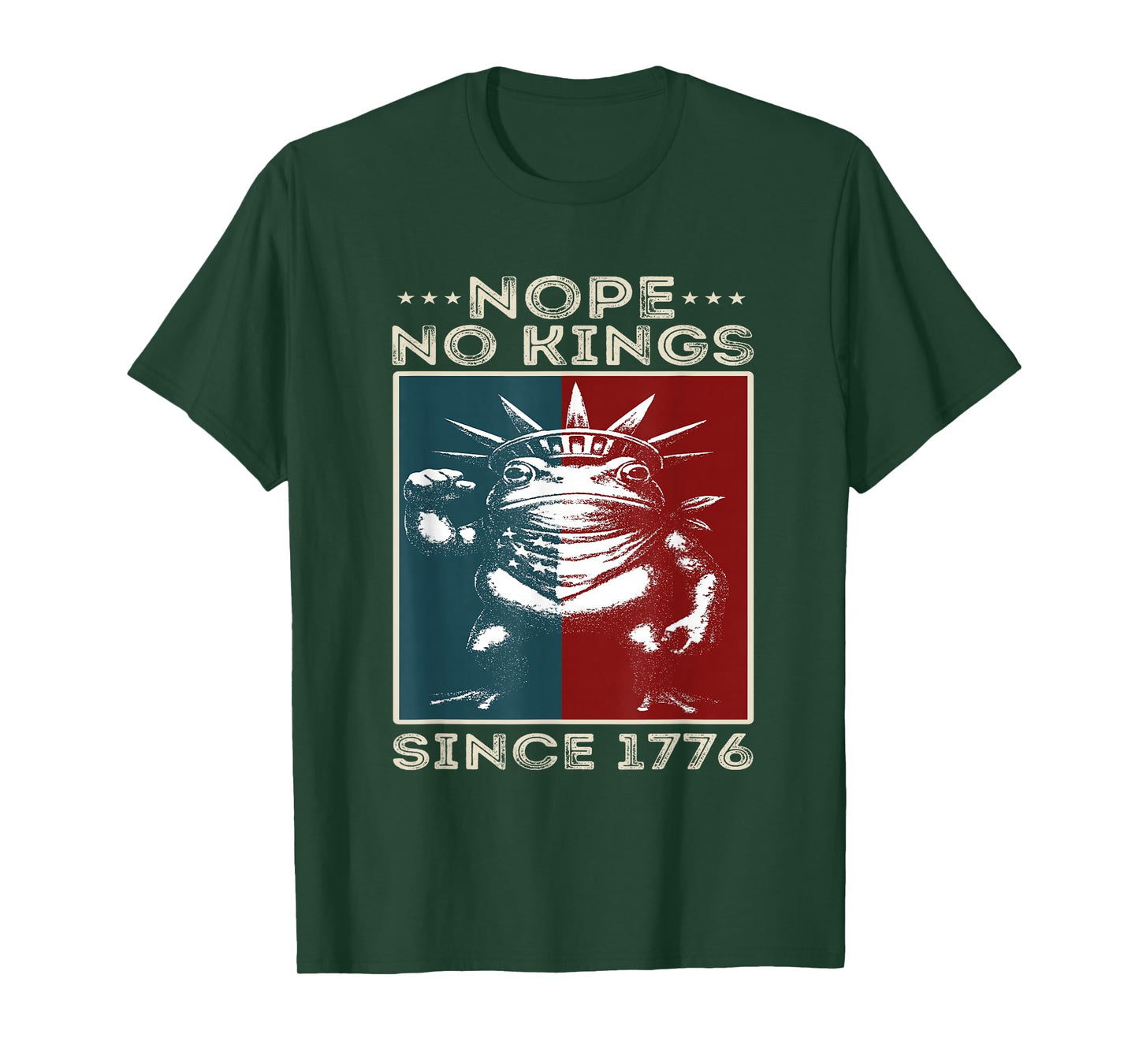 Portland Frog Protest No Kings in America Since 1776 T-Shirt