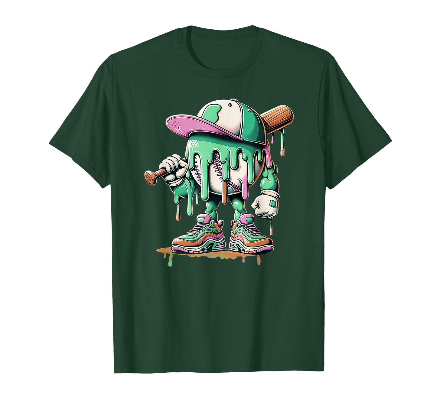 Baseball Lifestyle 101 Apparel Youth Baseball Drip Ice Cream T-Shirt