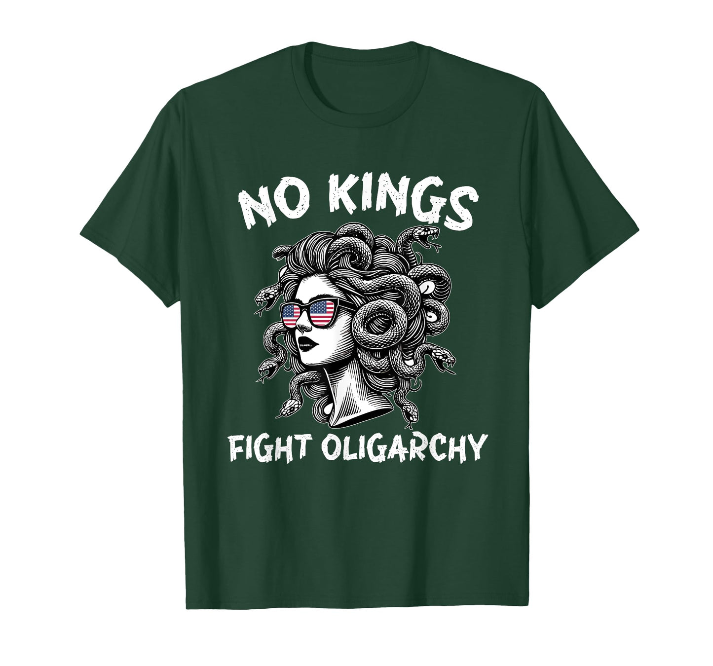 women kings fight oligarchy 4th of July USA Flag Feminist T-Shirt