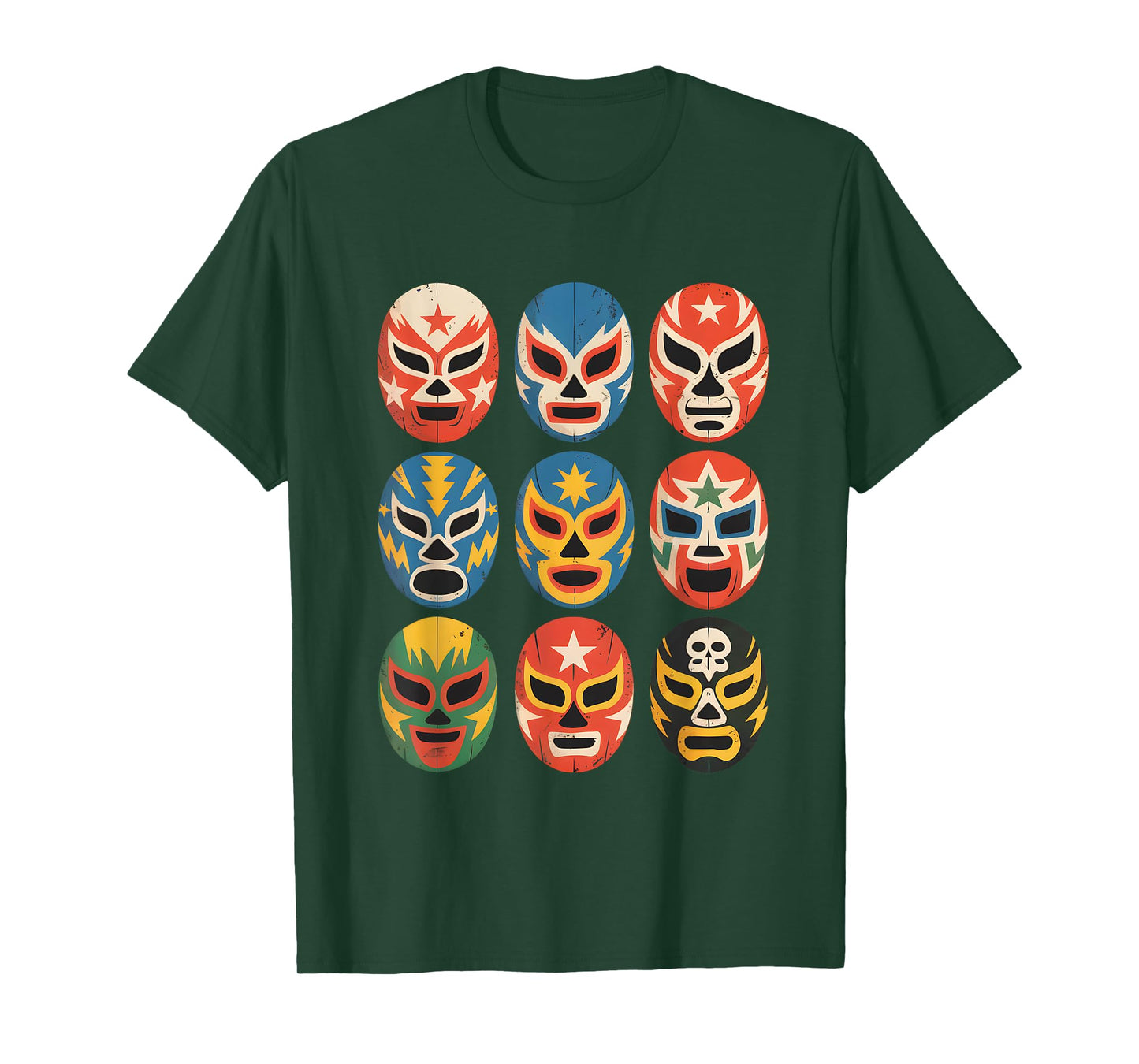 Lucha Libre Wrestling Masks Funny Mexican Wrestler Fan T-Shirt
