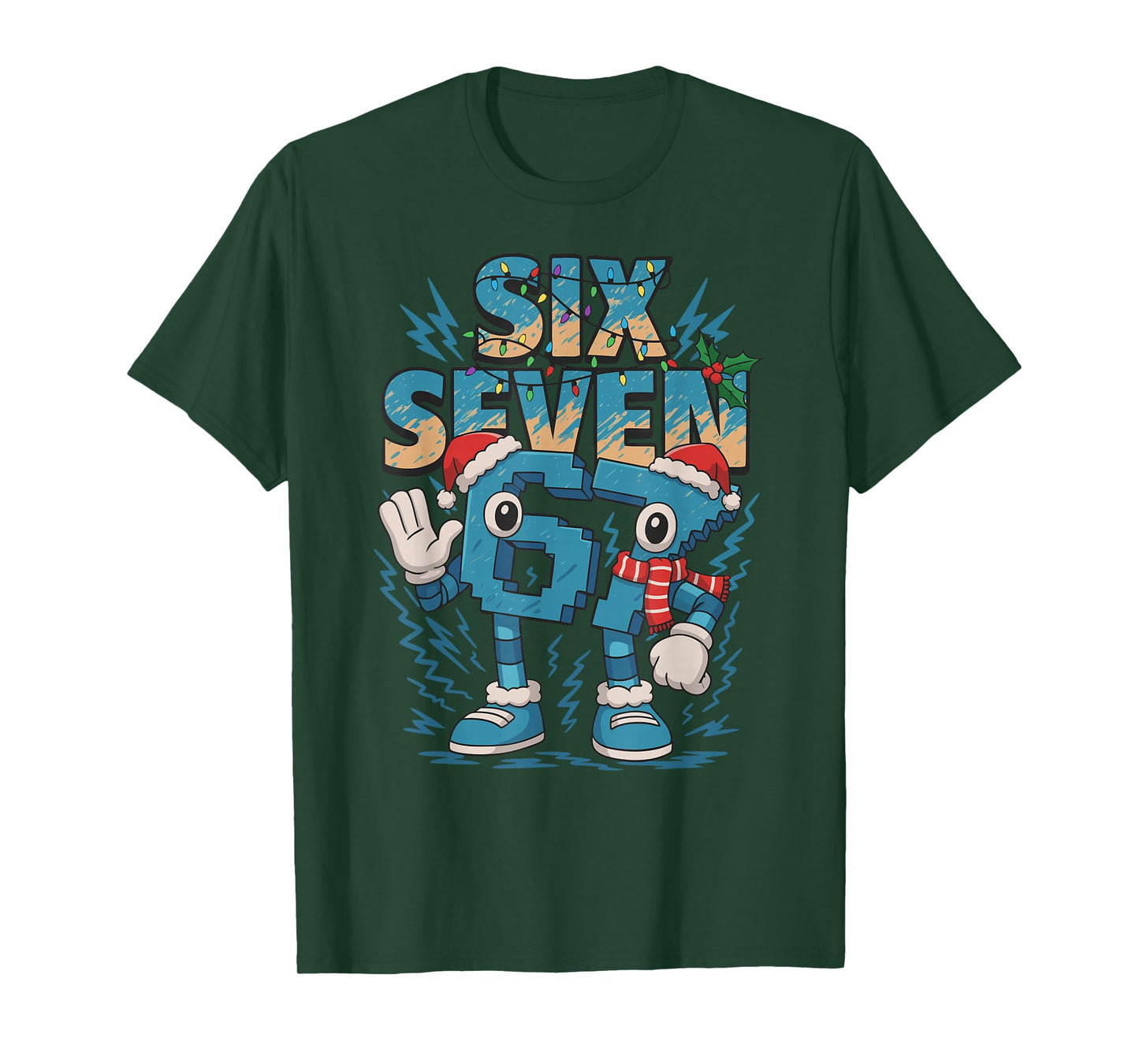 Kids Meme 67 Six Seven 6 7 Italian Brainrot Christmas T-Shirt