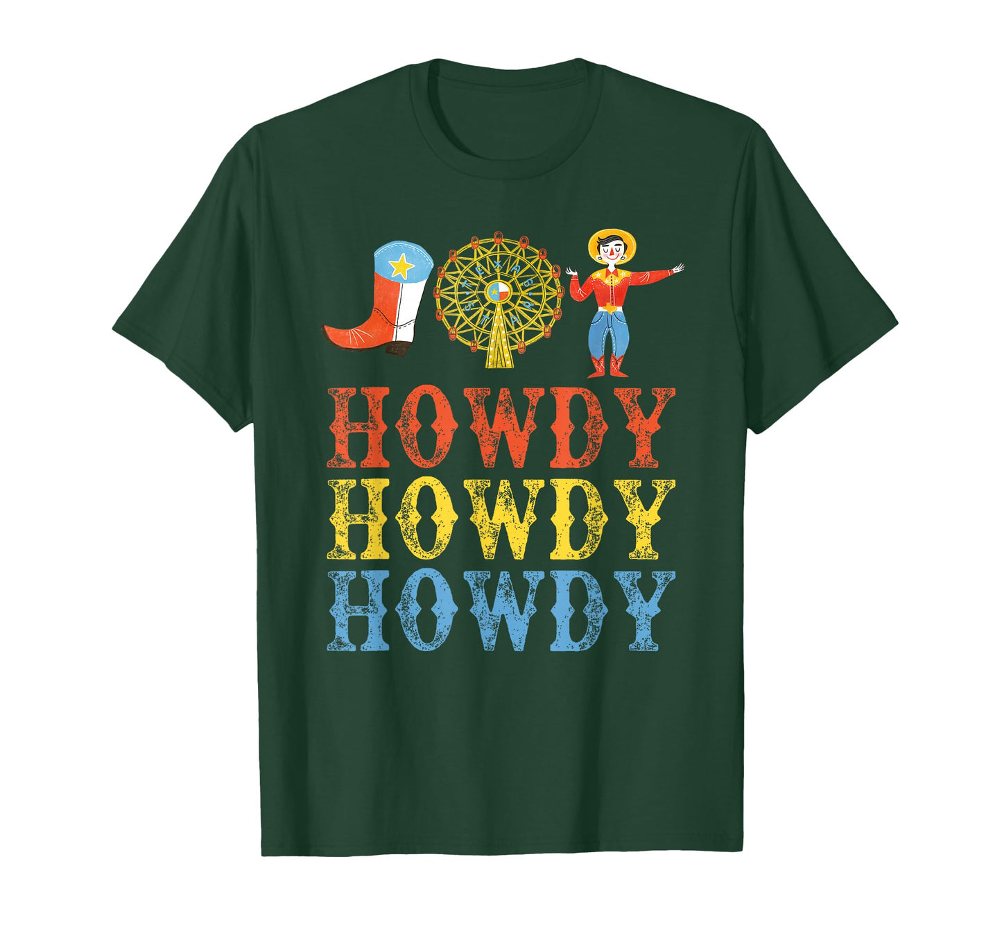 TEXAS FAIR, STATE FAIR COWBOY, FERRIS WHEEL, COUNTY FAIR T-Shirt