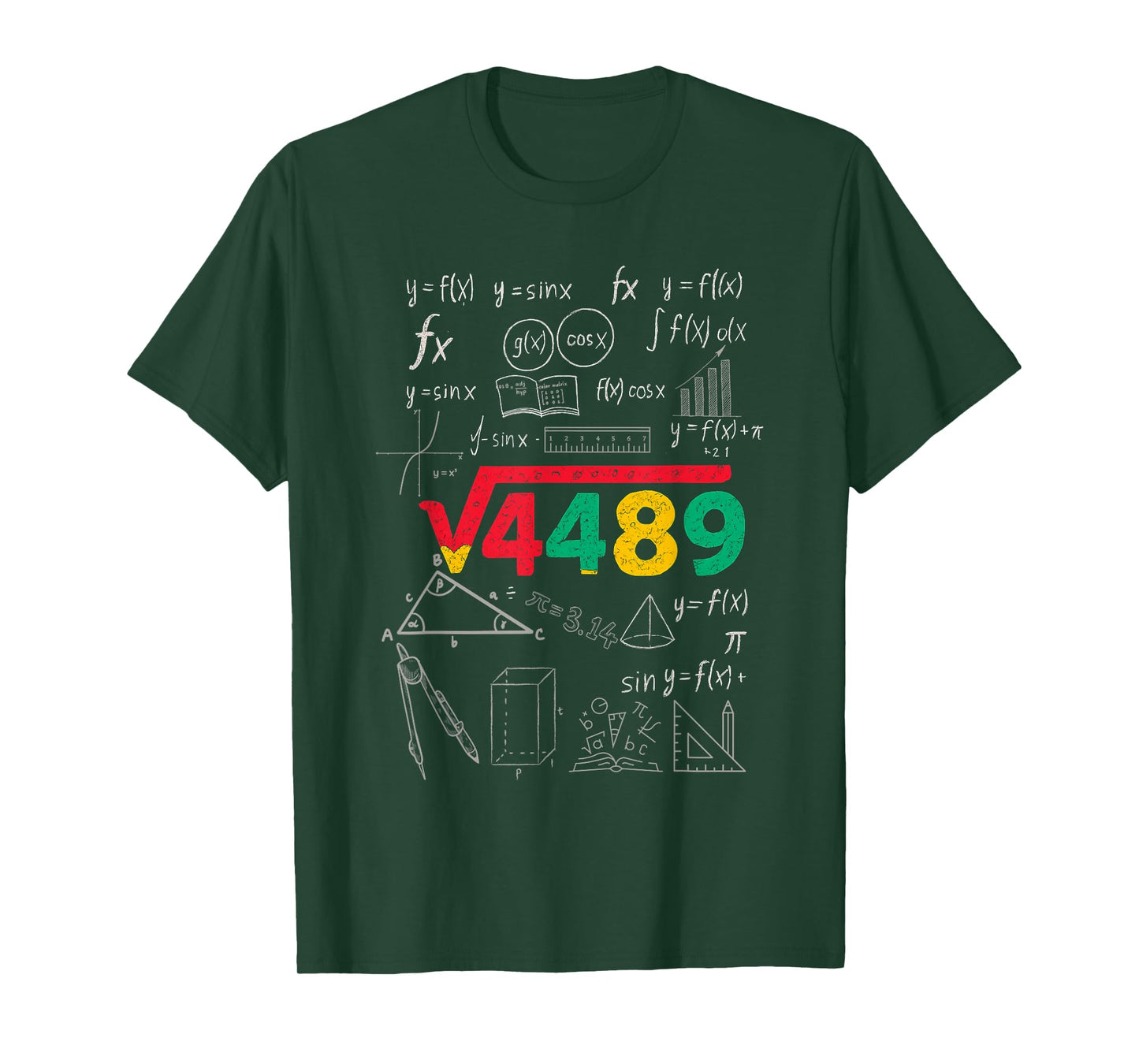 Teacher Math 67 Meme Square Root 4489 Slang Six Seven T-Shirt