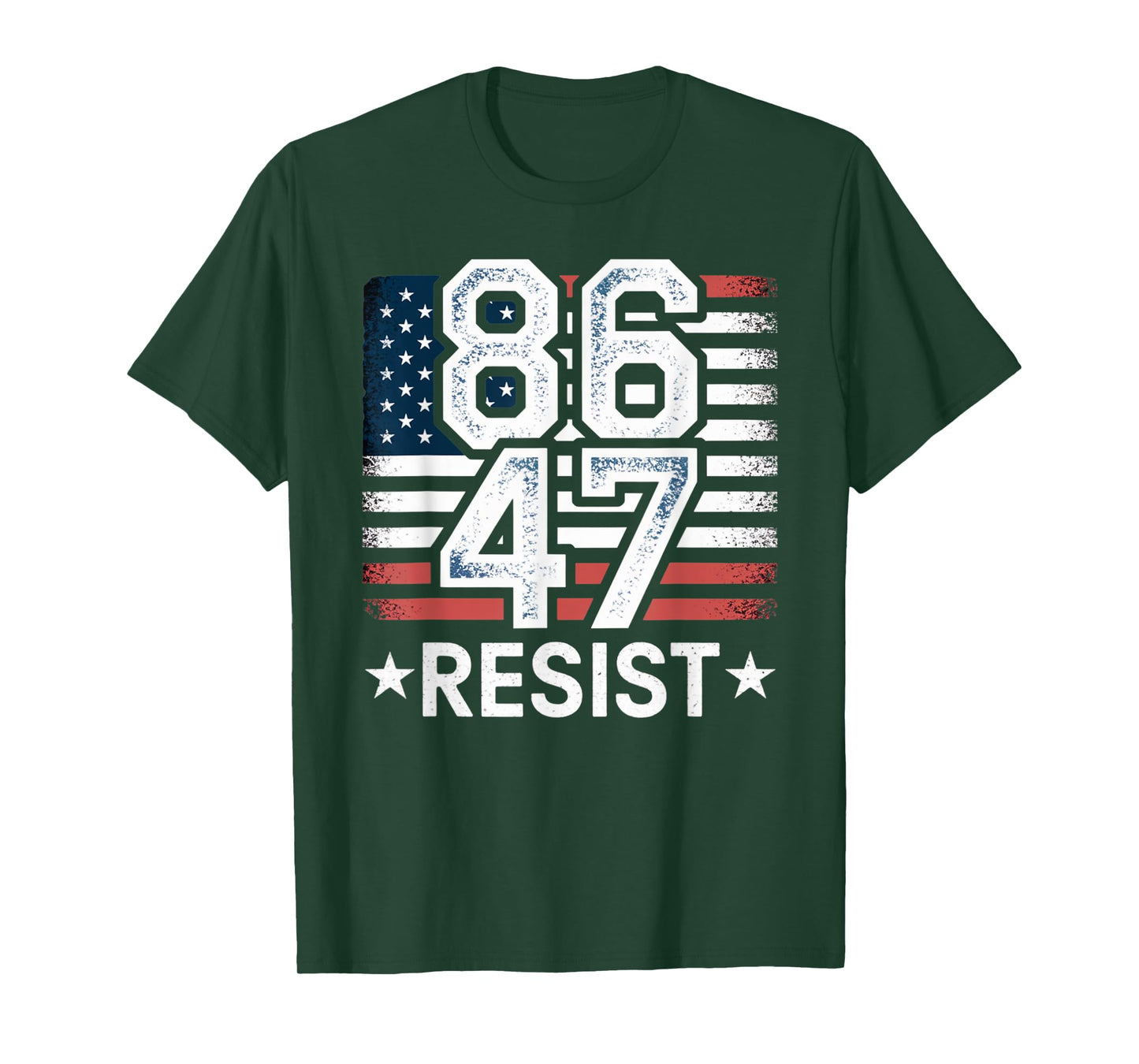 86 47 Resist Anti Trump Remove 47 Vintage 8647 US Flag T-Shirt