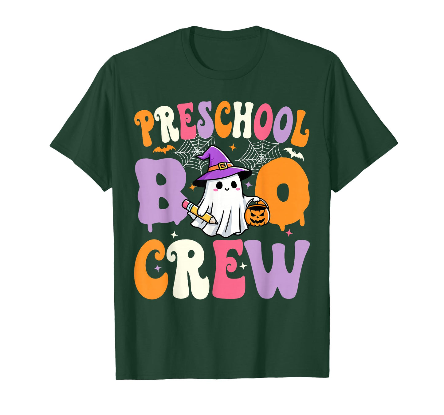 Preschool Boo Crew pre-k Spooky Preschool Halloween Teacher T-Shirt