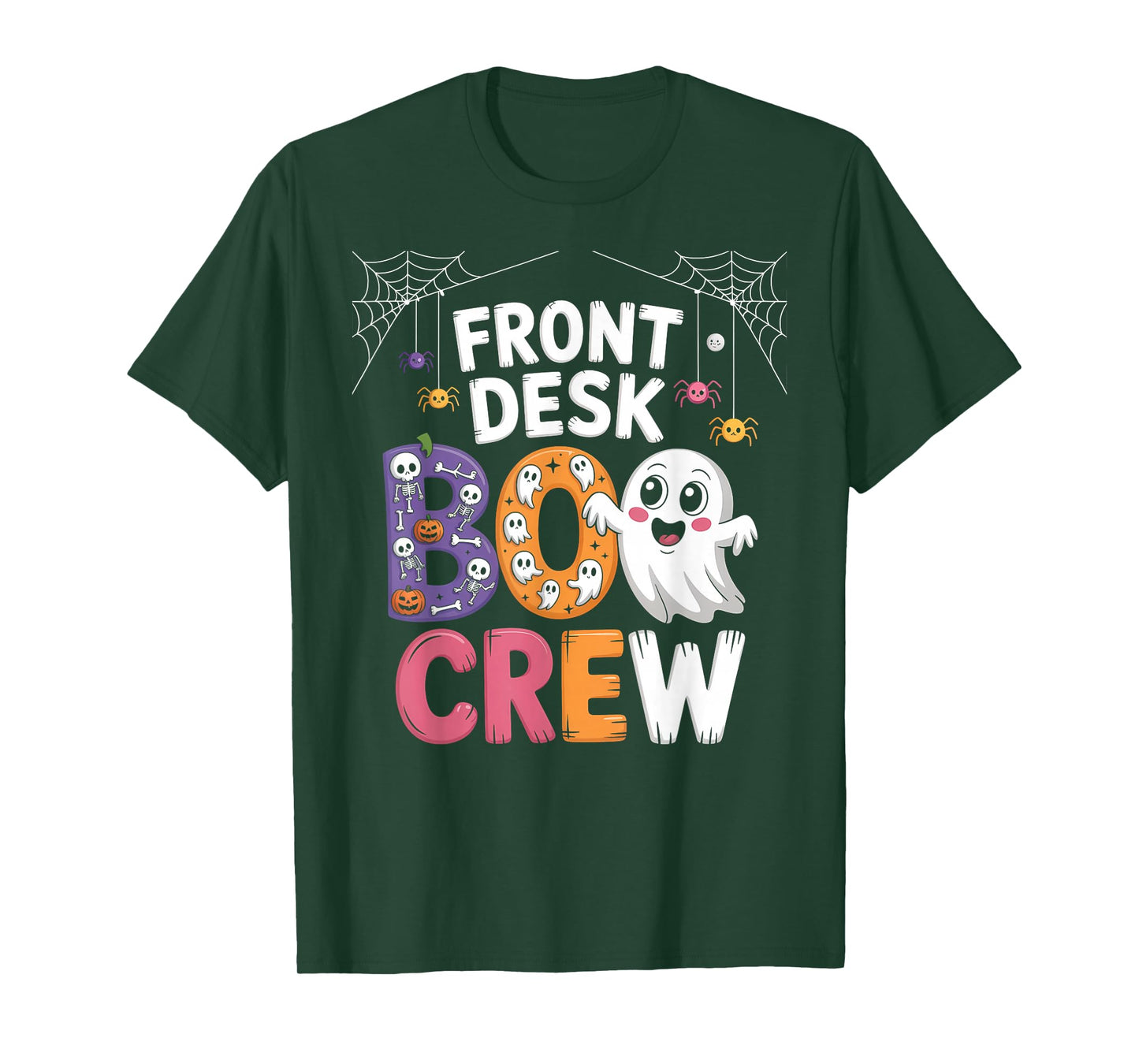 Front Desk Boo Crew Funny Ghost Boo Halloween Receptionist T-Shirt